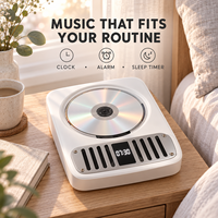 Lecteur CD rétro pour la maison avec haut-parleur intégré, entrée audio sans fil, télécommande et radio FM pour salon, chambre ou bureau