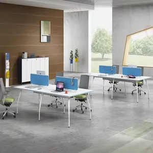 Greatway endüstriyel tarzı açık ofis mobilyaları 4 koltuk çağrı merkezi iş istasyonu masası
