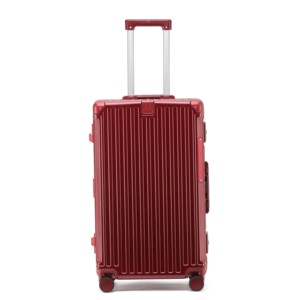 Valise de voyage en aluminium 20 pouces sans fermeture éclair, bagage cabine avec roues silencieuses, ensemble de bagages - Product Image 1