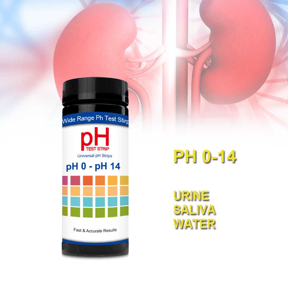 OEM CE Medical pH Test Strips for Urine and Saliva Water 100 Strips ph Universal Indicator Paper