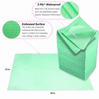 Bavoirs dentaires jetables imperméables pour patients, serviettes de tatouage et de perçage, serviettes en papier 3 plis pour tatouage, rouge sang, pour usage dentaire