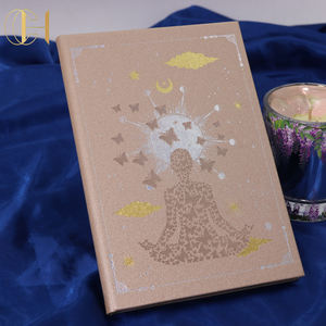 C & H Carnet personnalisé infusé de cristal fait à la main Spirit 21 jours <span class=keywords><strong>Reiki</strong></span> Journal de cristal en cuir avec cristaux Cahiers de guérison - Product Image 4