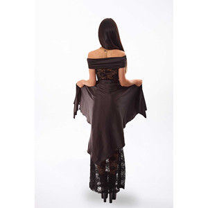 Abito lungo in pizzo con spalle scoperte - Product Image 3