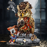 1286 pièces – Blocs de construction steampunk Hibou Détective – Modèle animal éducatif à construire soi-même – Jouet en briques pour enfants et adultes – Cadeau d'anniversaire ou de fêtes