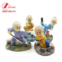 Résine Artisanat ODM OEM Décorations Chambre Ornements Arts Personnalisé Jeune Moine Polyrésine Figurine Statues