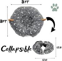 Tunnel pour chat avec jouets en peluche, pliable, auto-luminescent, photoluminescence, pour animaux de compagnie, lapins, chiots, gris, lune, étoile