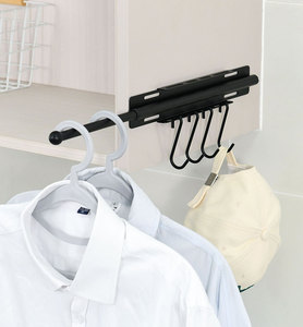 Organisateur de placard mural coulissant pour la maison, avec tringle suspendue temporaire extensible - Product Image 4