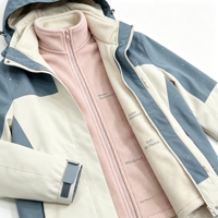 Veste polaire softshell réversible 3-en-1 pour femme, hiver automne, rayée, respirante, imperméable, coupe-vent, pour le camping en plein air, chaude