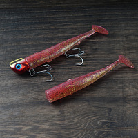 WildTrek 35g 11,5cm Jig Head Paddle Tail Swimbait Kit Austauschbarer Weichkörper Salzwasser Seebarsch Kabeljau Weitwurf-Angelköder