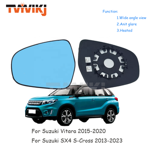 TVYVIKJ Rétroviseur Lentille en Verre Bleu pour <span class=keywords><strong>Suzuki</strong></span> Vitara 2015-2020 <span class=keywords><strong>SX4</strong></span> S-Cross 2013-2023 1.4 1.6 Grand Angle Anti-éblouissement - Product Image 2