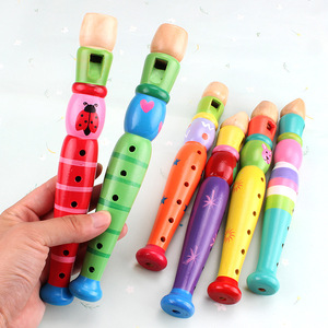 Wholesale Factory Direct 6-Hole Wooden Recorder, Cartoon Design for Children, Lightweight & Safe for Early Music Learning - Product Image 2