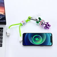 Cable de Carga para Auriculares IOS con Diseño Trenzado Ecológico, Cable de Datos Tipo-C de Doble Entrada para Teléfonos Móviles, Superventas