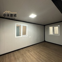 Maison Conteneur Moderne Extensible à Faible Coût avec 2 Chambres 1 Salle de Bain Construction en Acier Durable Confortable Résistante au Feu