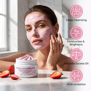 Masque d'<span class=keywords><strong>argile</strong></span> <span class=keywords><strong>rose</strong></span> à la montmorillonite pour peaux foncées, marque privée, exfoliant à la bentonite, masque de boue - Product Image 4