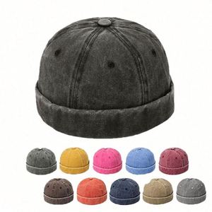 Casquette de baseball vintage sans visière en tissu denim délavé, personnalisable, vente en gros directe usine - Product Image 1