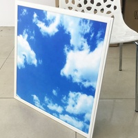 Panneau lumineux LED 2021, cadre photo de bureau, photo 3D, ciel bleu, panneau de plafond en papier, nuage artificiel, puits de lumière virtuel, panneau LED