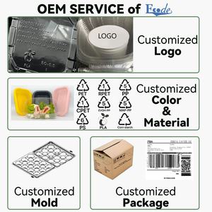 Contenitore Rotondo in Plastica per Alimenti da 70 oz, Adatto al Microonde, per <span class=keywords><strong>Hamburger</strong></span> e Sushi - Product Image 5