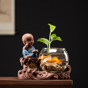 Jarrón <span class=keywords><strong>de</strong></span> cerámica wuyang Jiang Taigong pesca Weng contenedor <span class=keywords><strong>de</strong></span> vidrio maceta hidropónica plantas verdes Decoración <span class=keywords><strong>de</strong></span> mesa <span class=keywords><strong>de</strong></span> té chino - Product Image 2