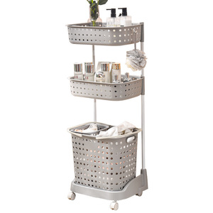 Plastic Laundry Basket Rectangle Clothes Storage Organizer Bathroom Use Openwork Design Thick Wall Household Bucket - Product Image 4