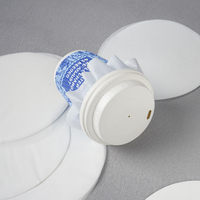 Pads en silicone blancs double face, étanches, anti-déversement, anti-graisse, imperméables et recyclables pour couvercles de tasses et emballages alimentaires