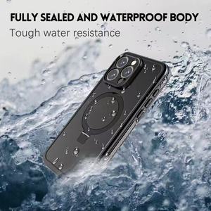 Nuova custodia impermeabile con supporto magnetico a 360° e ricarica wireless, antipolvere, per iPhone 17 16 15 14 Pro Max, disponibile, completamente sigillata - Product Image 4