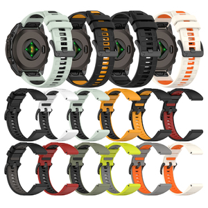 Enjoy Pretty Dual Color correa de reloj de silicona para Garmin Quatix8,Tactix8, descent G2, instinct3, Instinct E - Product Image 1