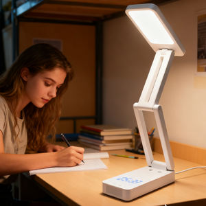 Lampe de bureau LED à charge USB à commande tactile 3 modes de couleur à gradation continue Lampe de table LED pour la lecture dans la chambre à coucher - Product Image 1