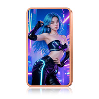 Barre de cuivre pur 1oz en gros, personnalisée, en cuivre fin .999, motif femme anime, pour collection et cadeau