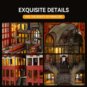 Nouveau Design DIY Miniature Maison Livre Nook Étagère Insert Multifonction 3D Puzzle Jouets avec <span class=keywords><strong>Train</strong></span> Vagon Ligst OEM - Product Image 6