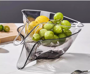 Nouveau <span class=keywords><strong>panier</strong></span> égouttoir multifonctionnel créatif de haute qualité pour cuisine, plateau de rangement transparent pour <span class=keywords><strong>fruits</strong></span>, <span class=keywords><strong>panier</strong></span> de drainage en PET - Product Image 6