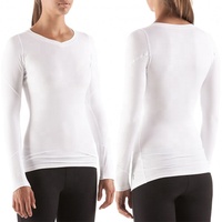 Couche de base à manches longues de compression légère pour femmes motif solide antibactérien antistatique respirant Anti-UV écologique