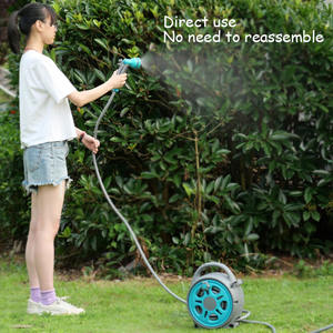 Enrouleur de tuyau d'arrosage de jardin rétractable automatique durable en gros, 50 pieds, mini enrouleur de tuyau d'arrosage de jardin portable, tuyaux d'arrosage de jardin réglables - Product Image 3