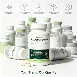 Capsules Supergreens à Marque Privée OEM, 40+ Nutriments, Probiotiques, Enzymes, 150 Comprimés, Complément Vegan - Product Image 5