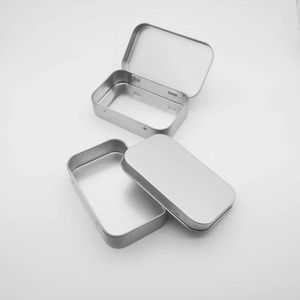 Rectangular Tin <b>Box</b> 21mm High Reusable Storage For Tobacco Cigarette Cases - Product Image 1