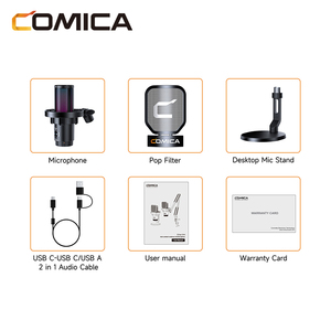 ไมโครโฟน COMICA EJoy Uni(D) RGB แบบคาร์ดิออยด์ คอนเดนเซอร์ แบบมีสาย USB พร้อมพอร์ต USB-C และ 3.5 มม. TRS/TRRS สำหรับการมอนิเตอร์เสียง พร้อมฟังก์ชั่นตัดเสียงรบกวนแบบปุ่มเดียว - Product Image 4