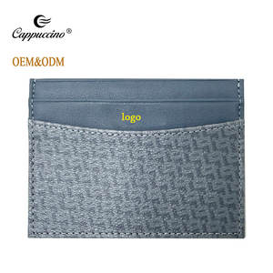 Porte-cartes bancaires en cuir OEM Porte-cartes de crédit en cuir mince de créateur simple Porte-cartes portefeuille en cuir véritable Porte-cartes - Product Image 2