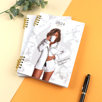 Carnet de notes personnalisé A5 avec reliure spirale, couverture rigide, journal, agenda, impression pour le bureau, cadeau d'entreprise