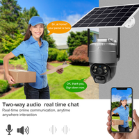 V380 PRO kamera PTZ surya IP pintar wifi desain baru kamera malam warna-warni luar ruangan dengan kamera surya lipat Panel