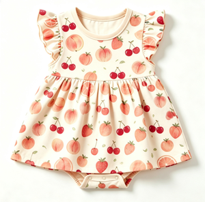 Romper Bayi Premium Bahan Bambu Elastis, Lembut, Bernapas, Nyaman, Model Puff Sleeve untuk Musim Panas - Product Image 4
