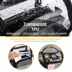 Free Sample Extra Large Transparent <b>Makeup</b> <b>Brush</b> <b>Case</b> Clear Waterproof Cosmetic Organizer Bag Holder <b>Makeup</b> Artist With - Product Image 6
