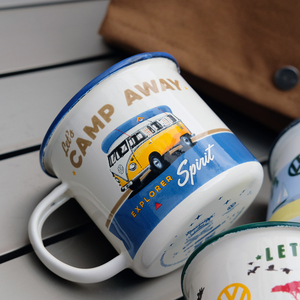 <span class=keywords><strong>Tazas</strong></span> de cerámica <span class=keywords><strong>personalizadas</strong></span> para acampar al aire libre, <span class=keywords><strong>tazas</strong></span> de café esmaltadas de cerámica, diseño personalizado - Product Image 5