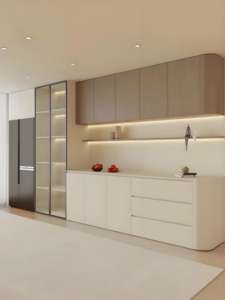 Wine Cabinet with Durable Wood Construction Elegant Design Easy <b>Assembly</b> Wine Racks - Product Image 2