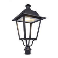 Lampadaire LED en aluminium à économie d'énergie 20W 30W 80W avec capteur photocellule, éclairage crépusculaire et aube pour jardins et allées extérieures, indice de protection IP66