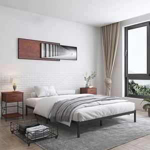 WEKIS Latest Twin Iron Double Metal <b>Platform</b> <b>Bed</b> <b>Frames</b> Queen King Size Designs for Hotel - Product Image 5