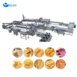 High quality Frozen French fries Processing Line Potato Chips making machines for snacks manufacturer