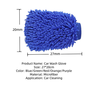 Guantes de microfibra de chenilla con diseño deportivo para el cuidado del coche, perfectos para uso doméstico, manoplas de lavado y toallas para el cuidado y limpieza del vehículo. - Product Image 4