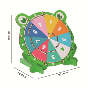 Tavola del Moltiplicazione in Legno Giocattolo Educativo Ruota Girevole a Forma di Rana Divertimento Matematico Precoce Età 5-7 Anni Regalo Unisex Giocattoli in PP - Product Image 6