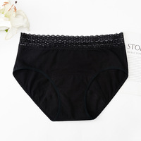 Femme coton dentelle période menstruelle culotte Yong filles 4 couches étanche Floral incontinence femmes Culotte Menstruelle sous-vêtements