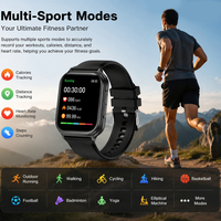 Montre connectée SENBONO Y1, grand écran tactile TFT HD, étanche IP67, charge magnétique, suivi de la santé, moniteur de sommeil, unisexe