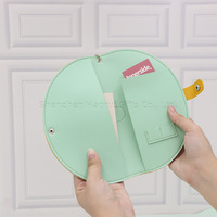 Étui de passeport pliable multifonction en cuir PU en forme de fruit avec cordon, housse de passeport portable en forme de citron, porte-cartes